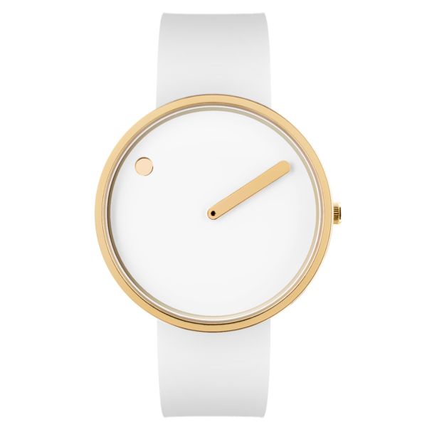 PICTO Watch（ピクトウォッチ）の40 mm / ホワイトダイアル / ホワイトシリコンストラップ