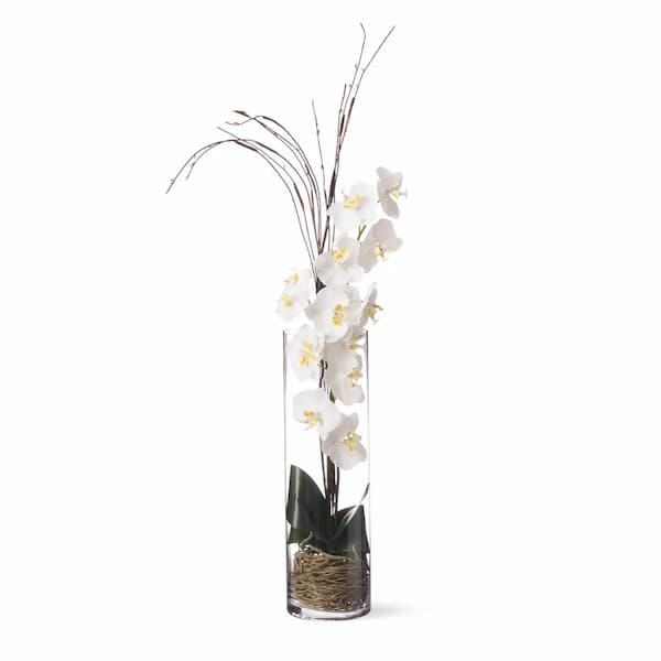 PRIMA Online（プリマオンライン）の胡蝶蘭 ガラスシリンダー 造花 フラワーアレンジメント
