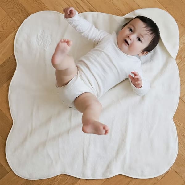 Belle Vie Enfant（ベルビーアンファン）のNuage オーガニックコットンMokuMoku フード付きバスタオル