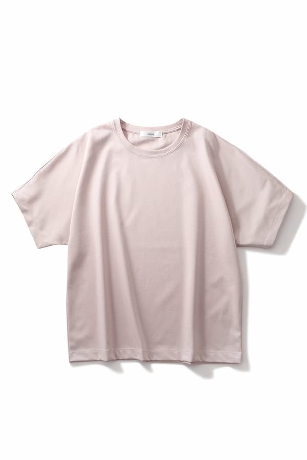 ELLE SHOP（エル・ショップ）のスーピマコットンスタンダード クルーネックカットソー（接触冷感・UVカット）