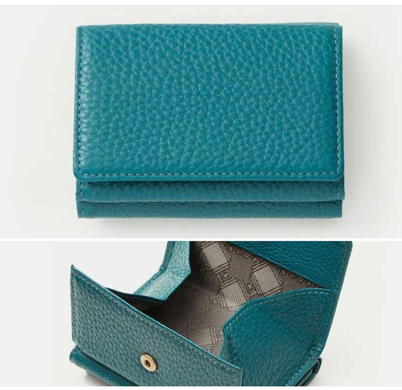 シュリンク 三つ折り財布／Turquoise Blue