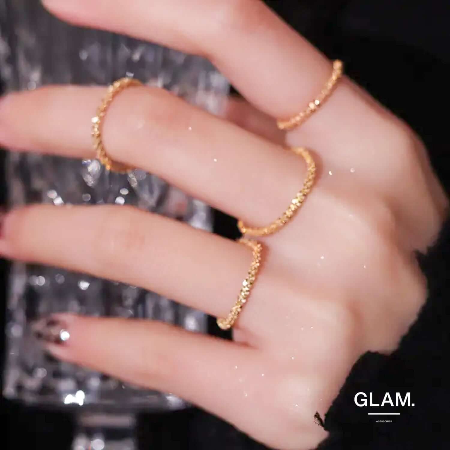 GLAM.（グラム）のダイヤモンドカットチェーンリング