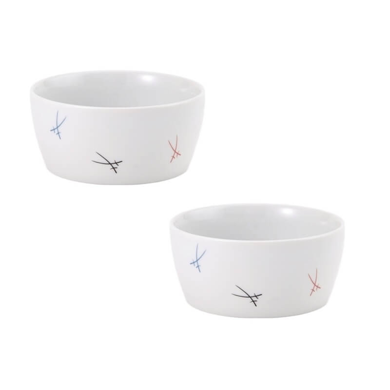 MEISSEN（マイセン）剣マーク カラフル ペアボウル