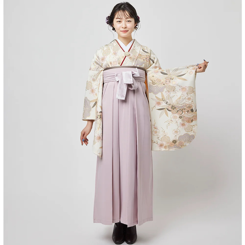 京都きもの友禅（きょうときものゆうぜん）の二尺袖きもの レンタル 2点セット