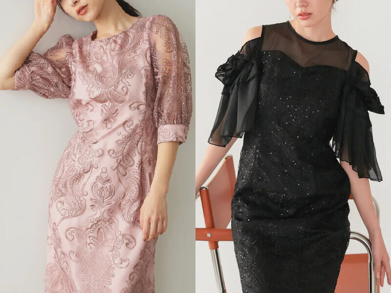 昼夜パーティードレス