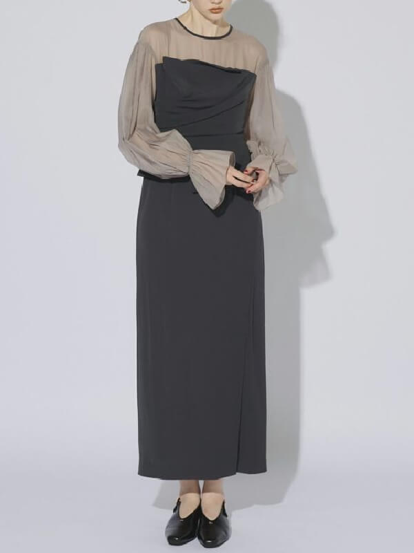 draped bustier dress