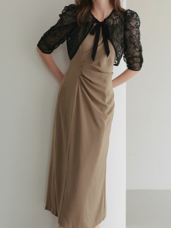 レースボレロ×ドレープドレス