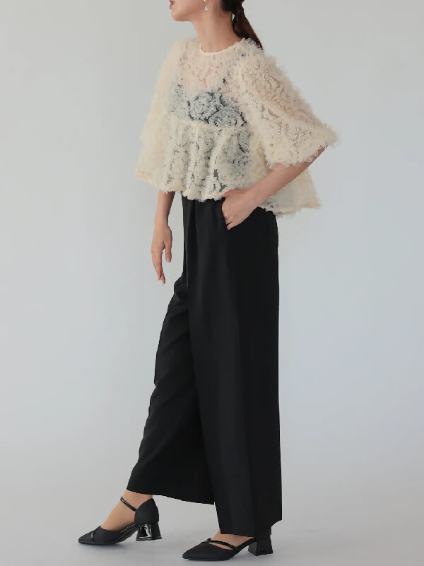 ペタルテクスチャーオールインワンドレス