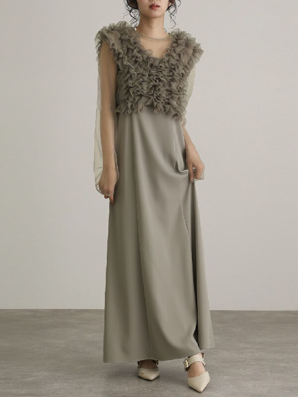 3点セットフリルボレロドレス