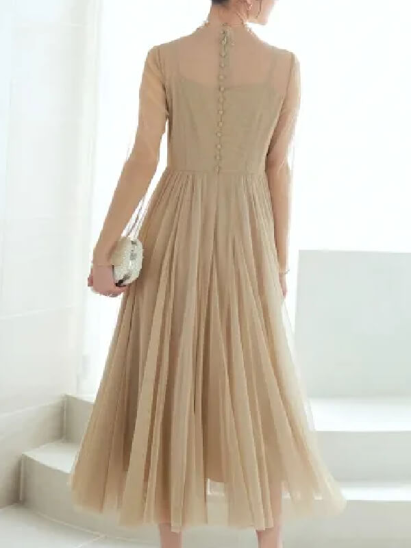 ラメチュールメロウワンピースドレス