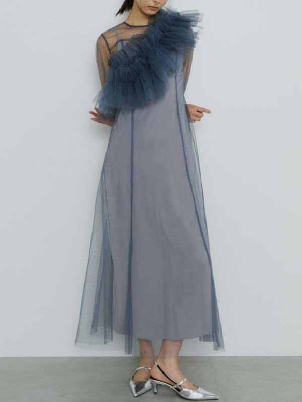 multiway volume tulle dress