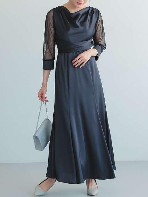 【WEB限定商品】クロスドレープドレス