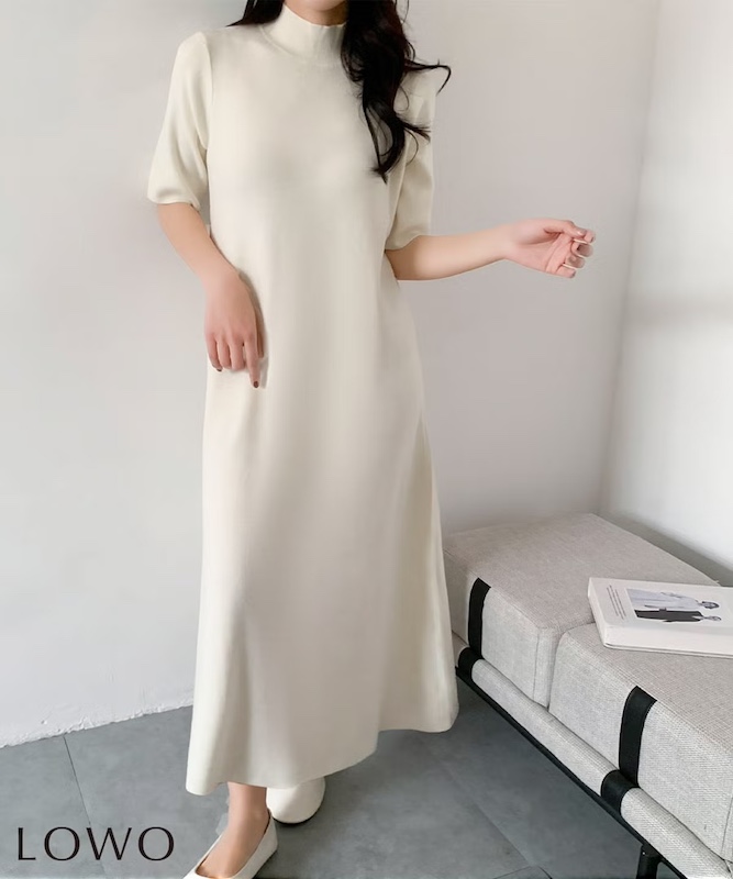 RIVER FIELD＆CO.（リバーフィールド＆コー）のプチハイネックAラインワンピース