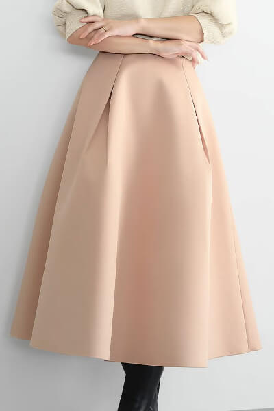 ボンディングタックフレアスカート