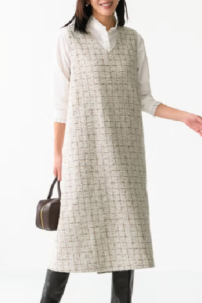 ラメチェック・ジャンパースカート