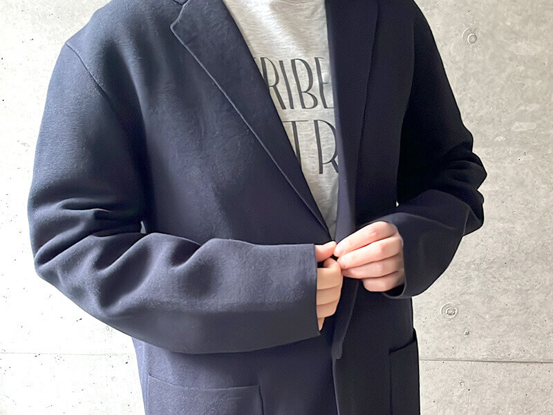 ユニクロのメンズ「ミラノリブジャケット」のサイズ感