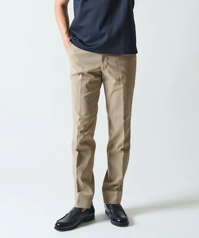 【WEB限定】冷感 メッシュボンディング ストレッチテーパードスラックスパンツ